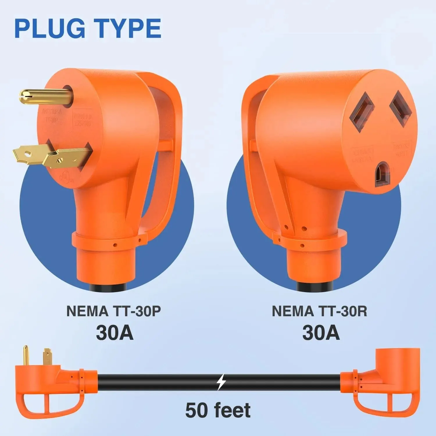 30Amp 50FT RV Extension Cord