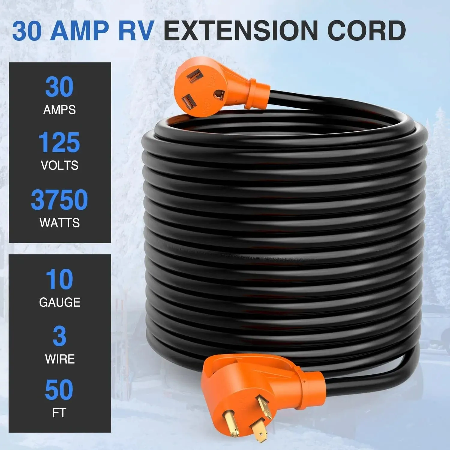 30Amp 50FT RV Extension Cord