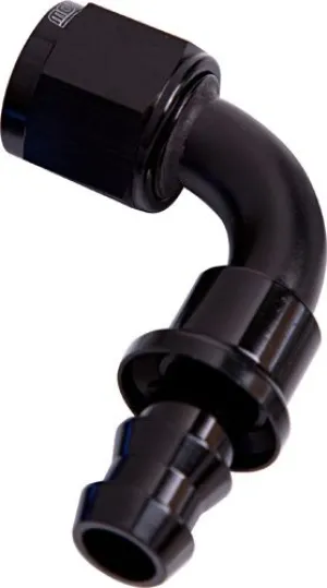 400 Series Push Lock 90° Hose End -4AN AF403-04BLK