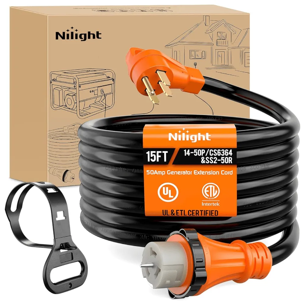50Amp 15FT Generator Extension Cord