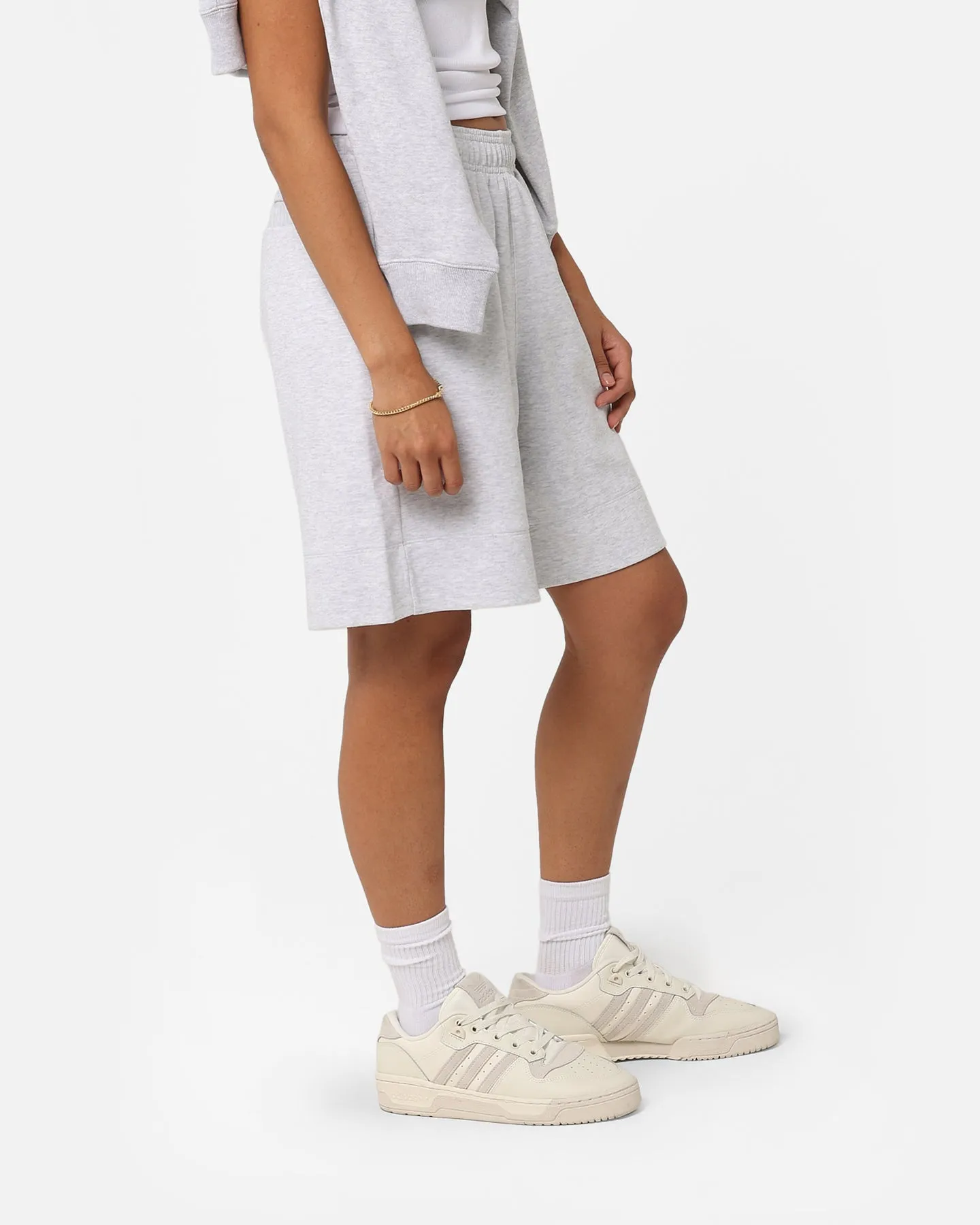 Adidas Women's Essentials Shorts Light Grey Heat