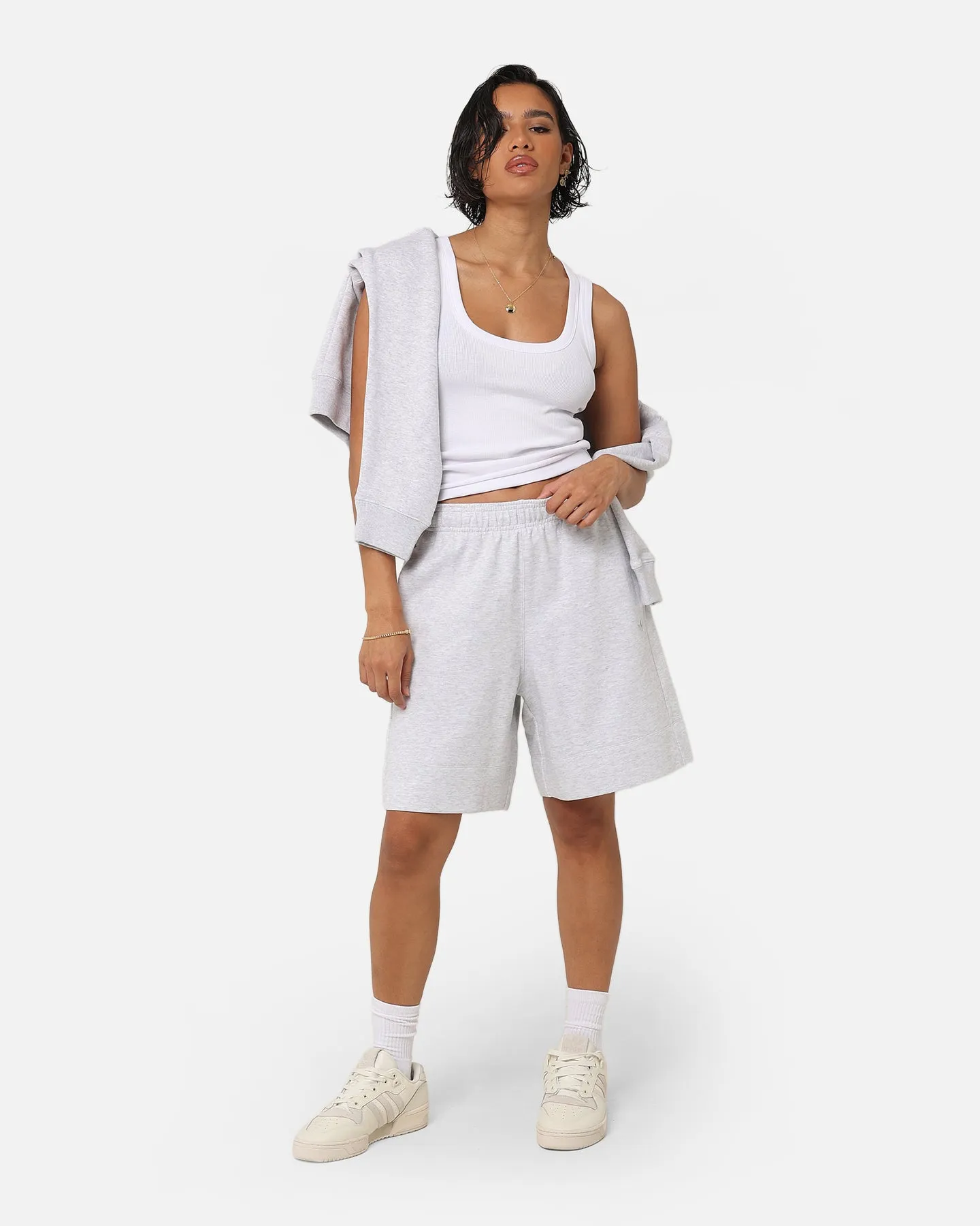 Adidas Women's Essentials Shorts Light Grey Heat