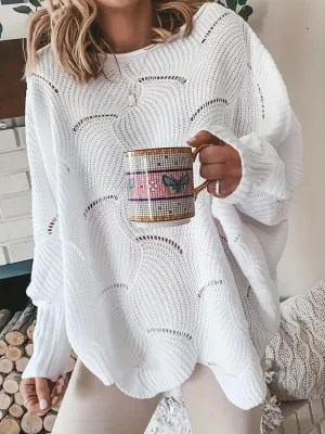 Amlie | Plain Knit Oversized Sweater