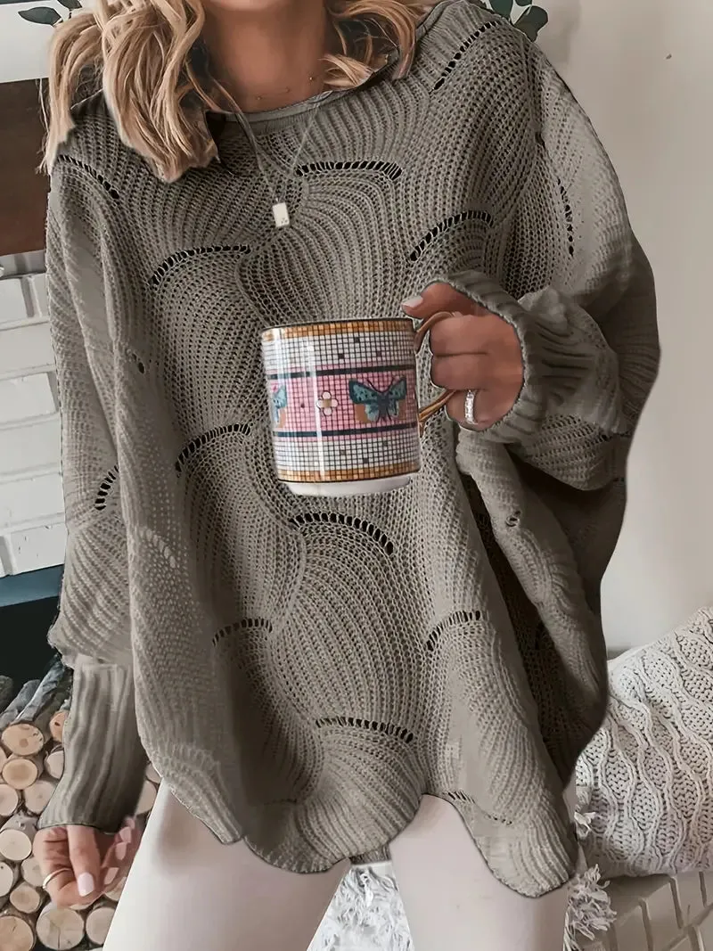 Amlie | Plain Knit Oversized Sweater