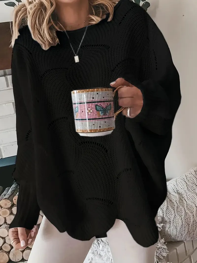 Amlie | Plain Knit Oversized Sweater