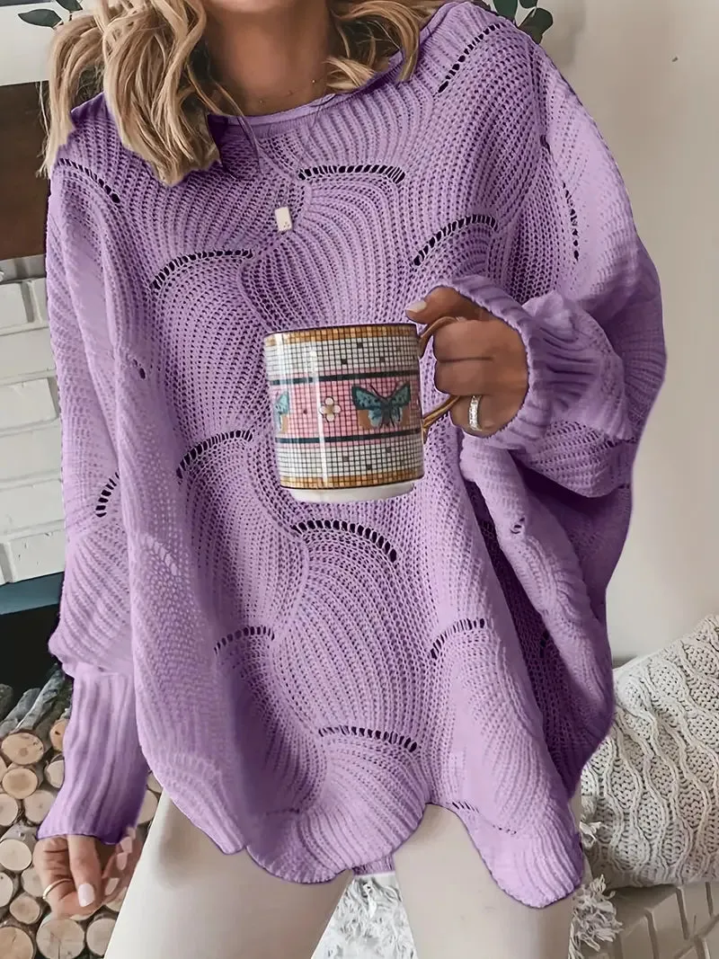 Amlie | Plain Knit Oversized Sweater