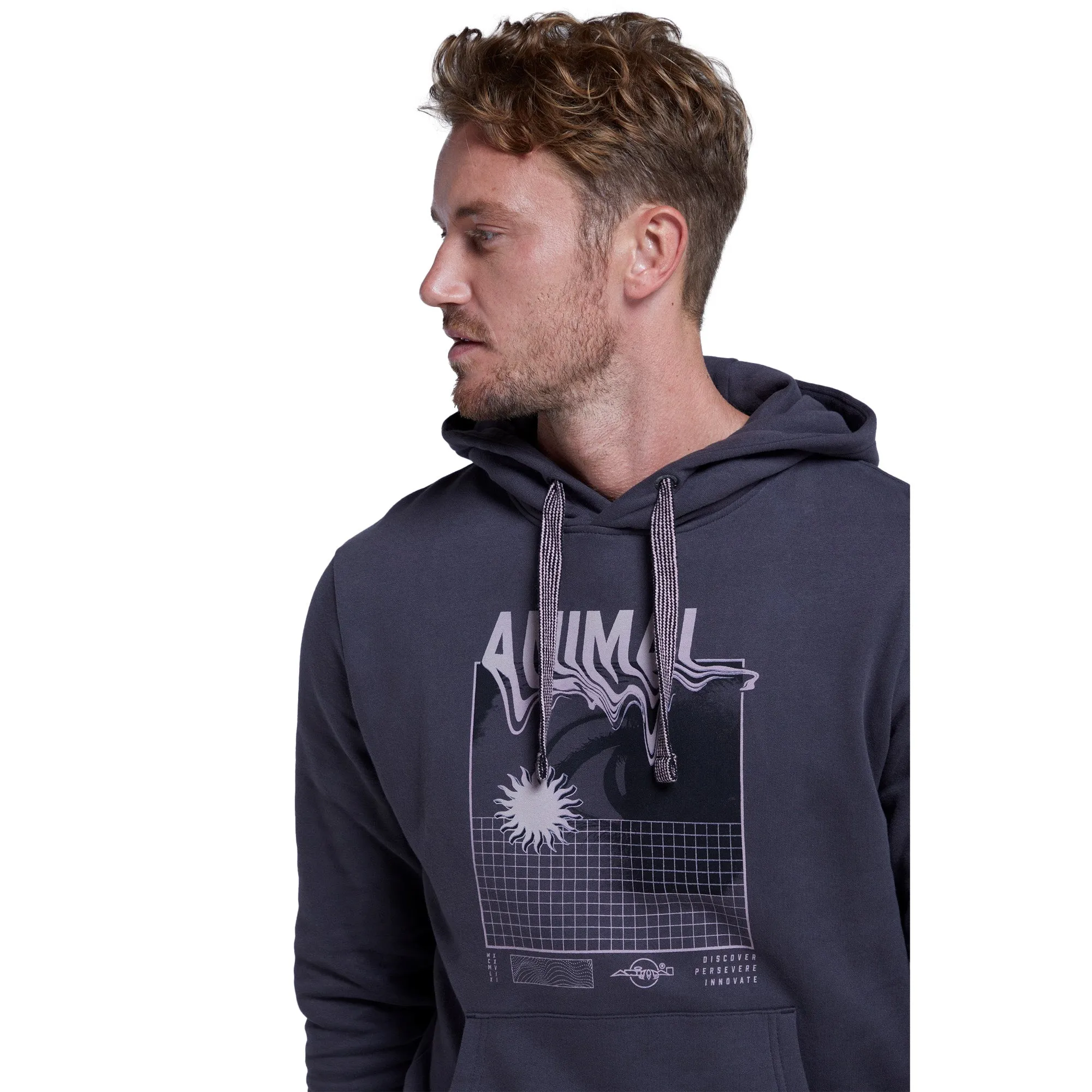 Animal Mens River Wavy Logo Hoodie