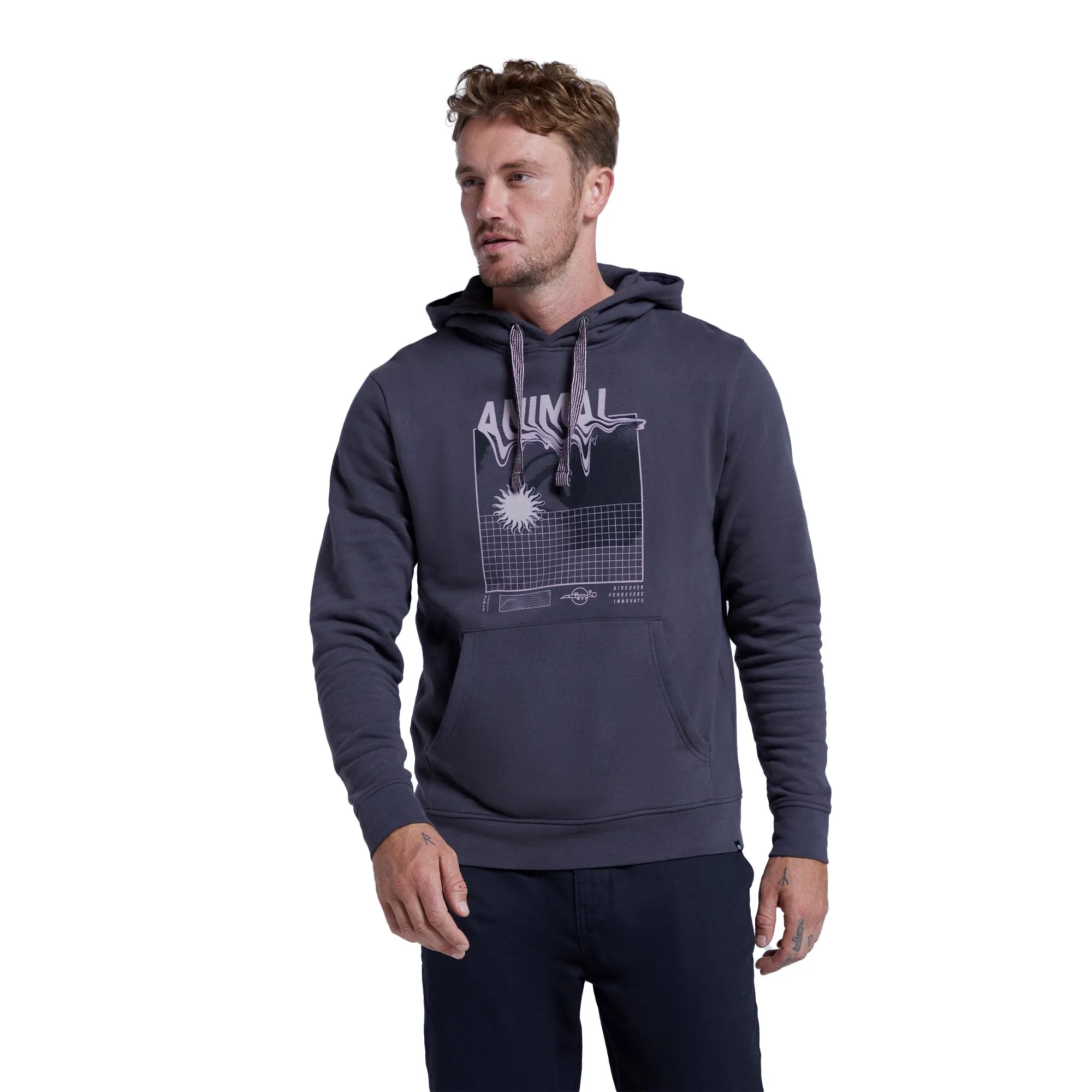 Animal Mens River Wavy Logo Hoodie