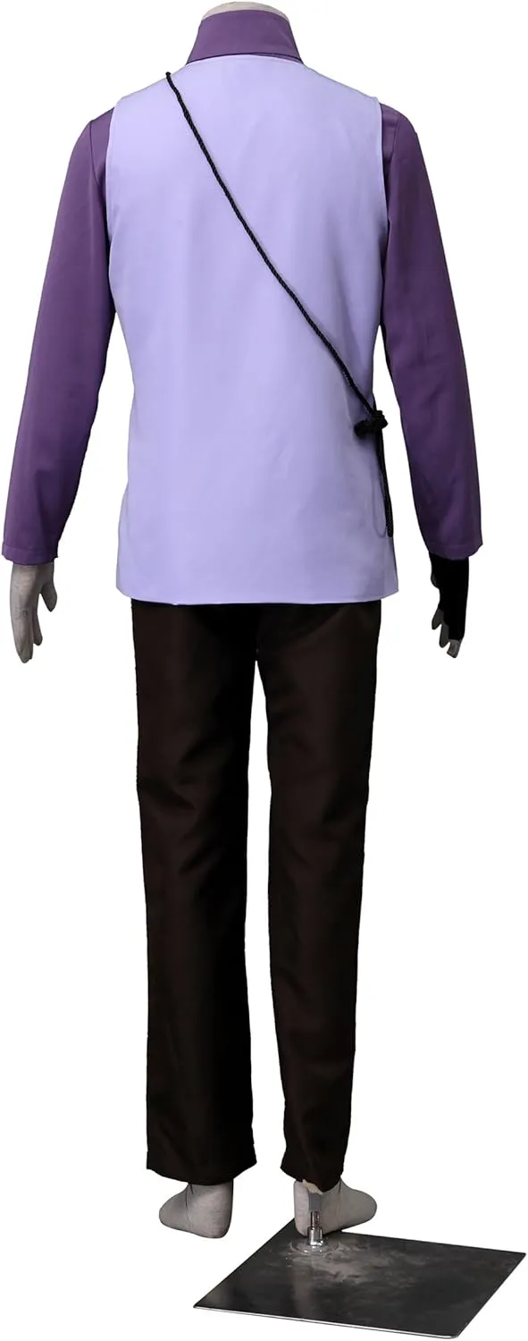 Anime Cosplay Dark Blue Cloak Purple Costume Men's clothing Parts Halloween Suit