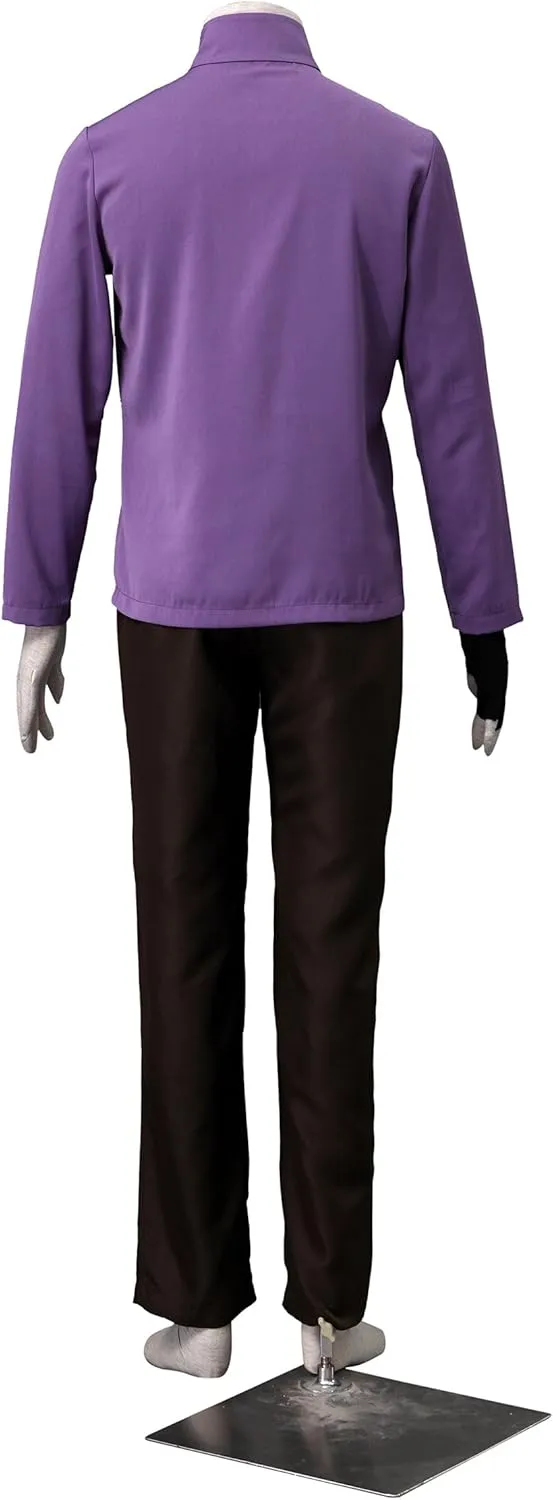 Anime Cosplay Dark Blue Cloak Purple Costume Men's clothing Parts Halloween Suit