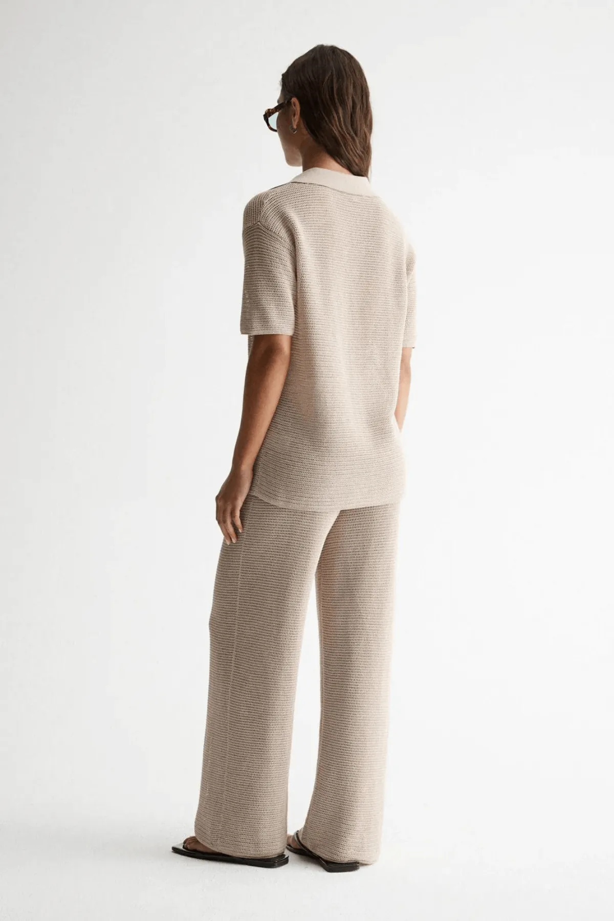 ASPEN CROCHET SHIRT TAUPE