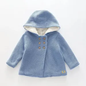 Baby Boys' Sherpa Lined Knit Cardigan