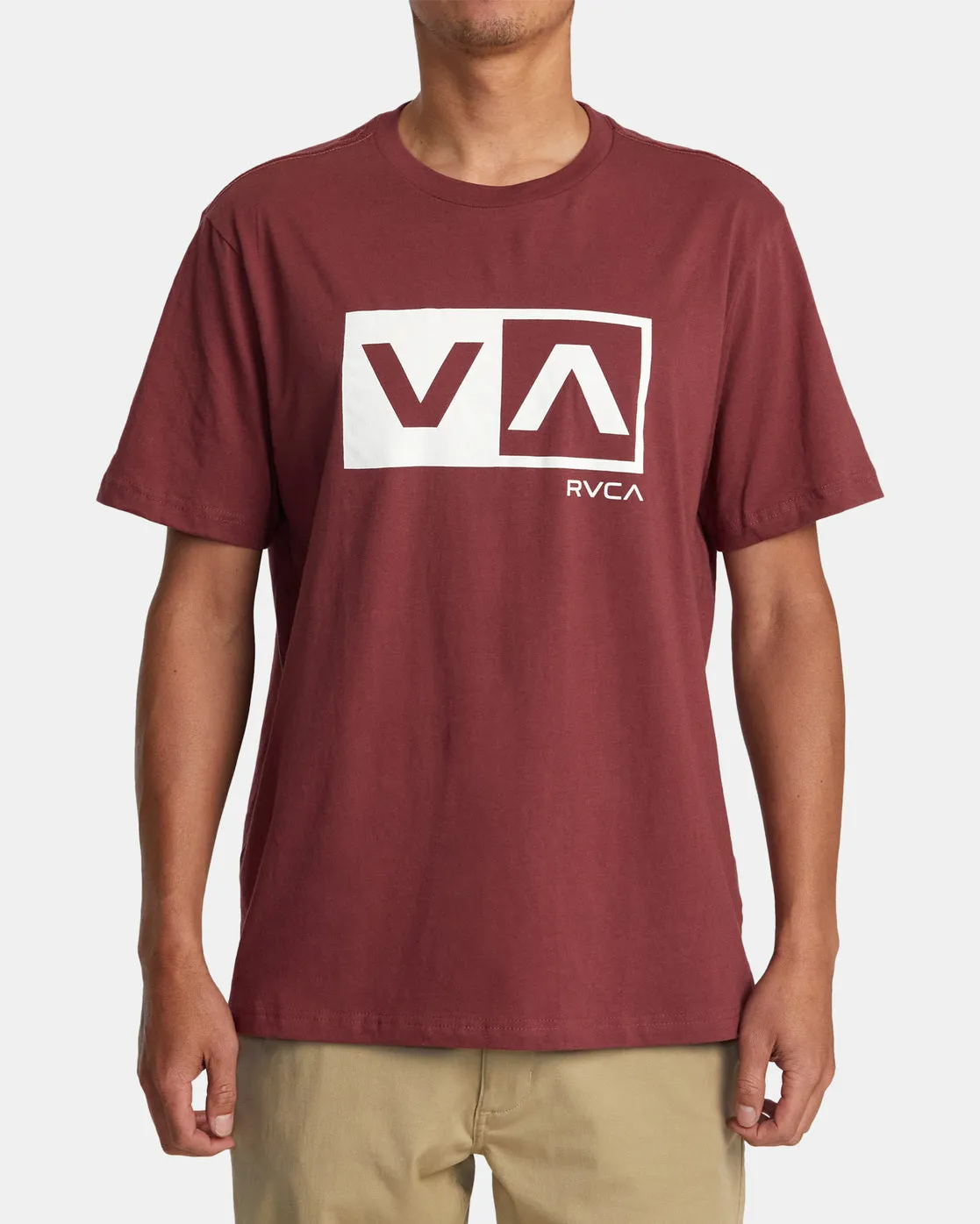 Balance Box Short Sleeve T-Shirt - Oxblood Red