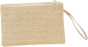 BESPORTBLE Saddle Bag Purses for Women Straw Braid Clutch Coin Purse Compact Outdoor Wallet