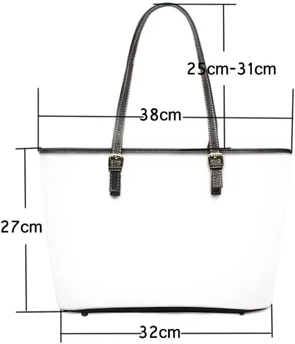 Big Leather Shoulder Purse for Women Casual Zippered Top Handle Tote Bags Everyday Handbag