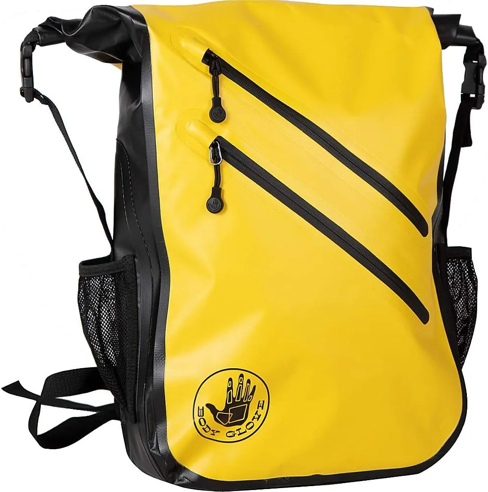 Body Glove Seaside Waterproof Floatable Backpack for Surfing, Kayaking, Hiking, Camping, Water Sports, Gym with Tablet/Laptop Sleeve,Yellow