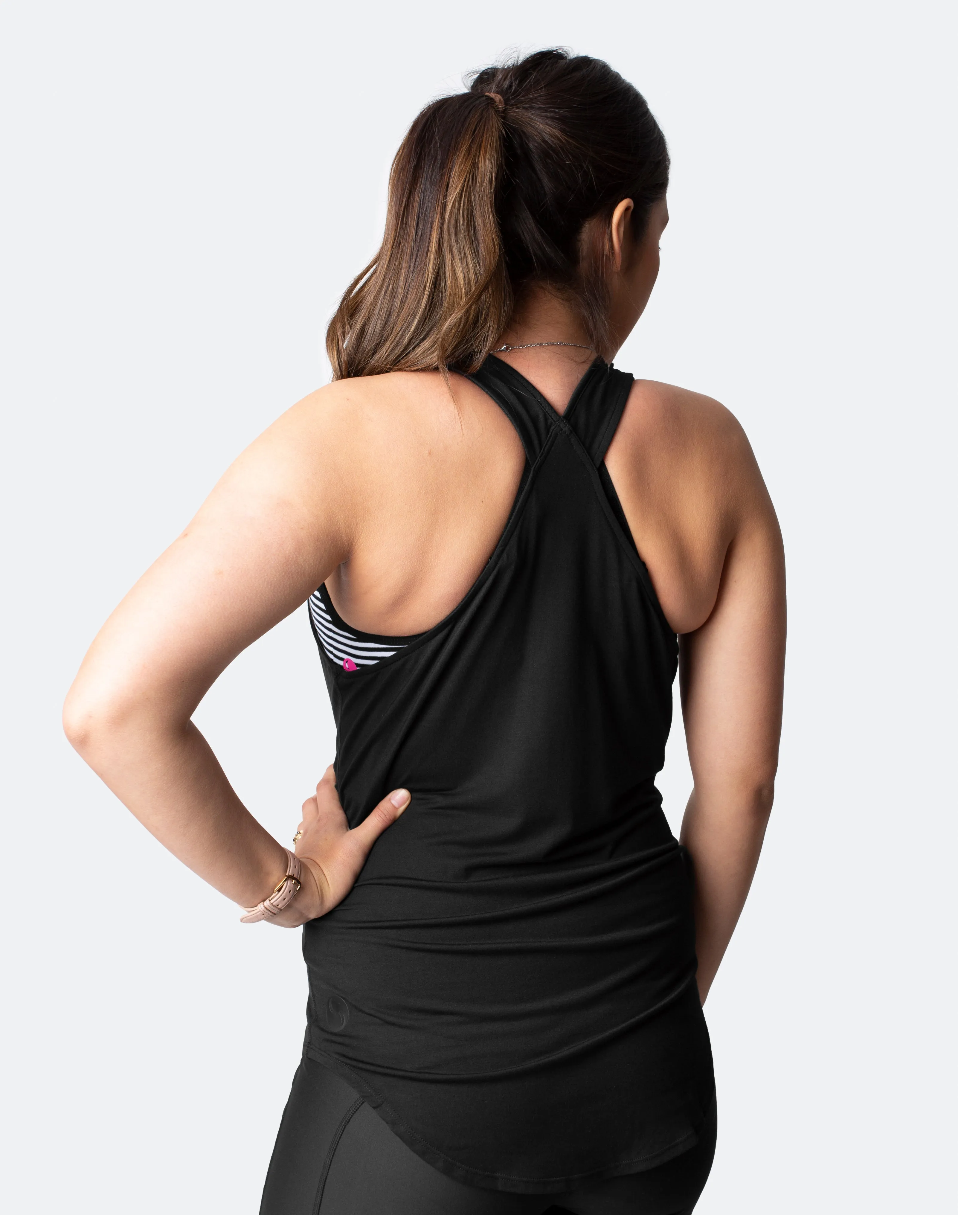 Breastfeeding Top - Rise Up Tank Black