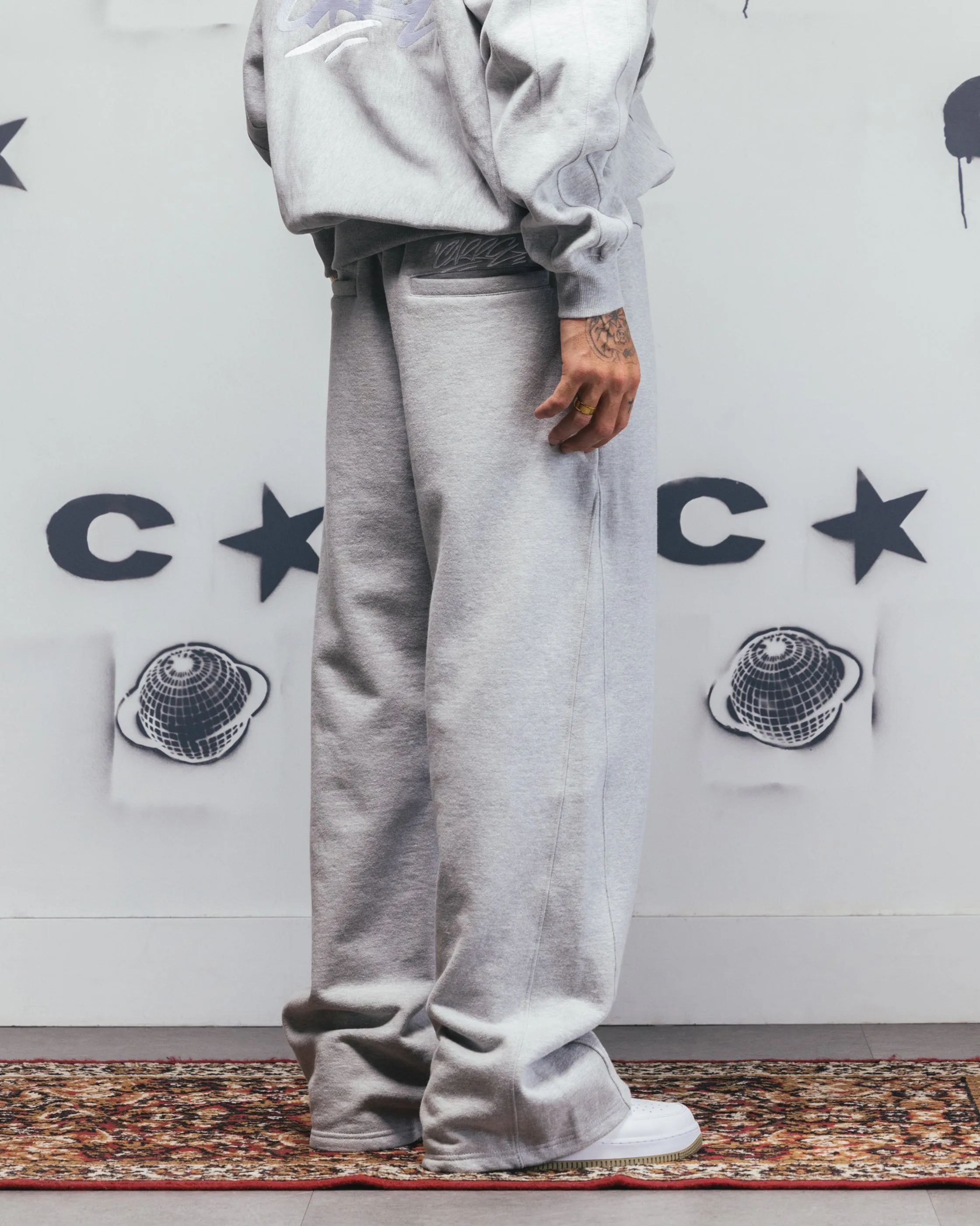 Carre Grit Trackpants Grey Marle