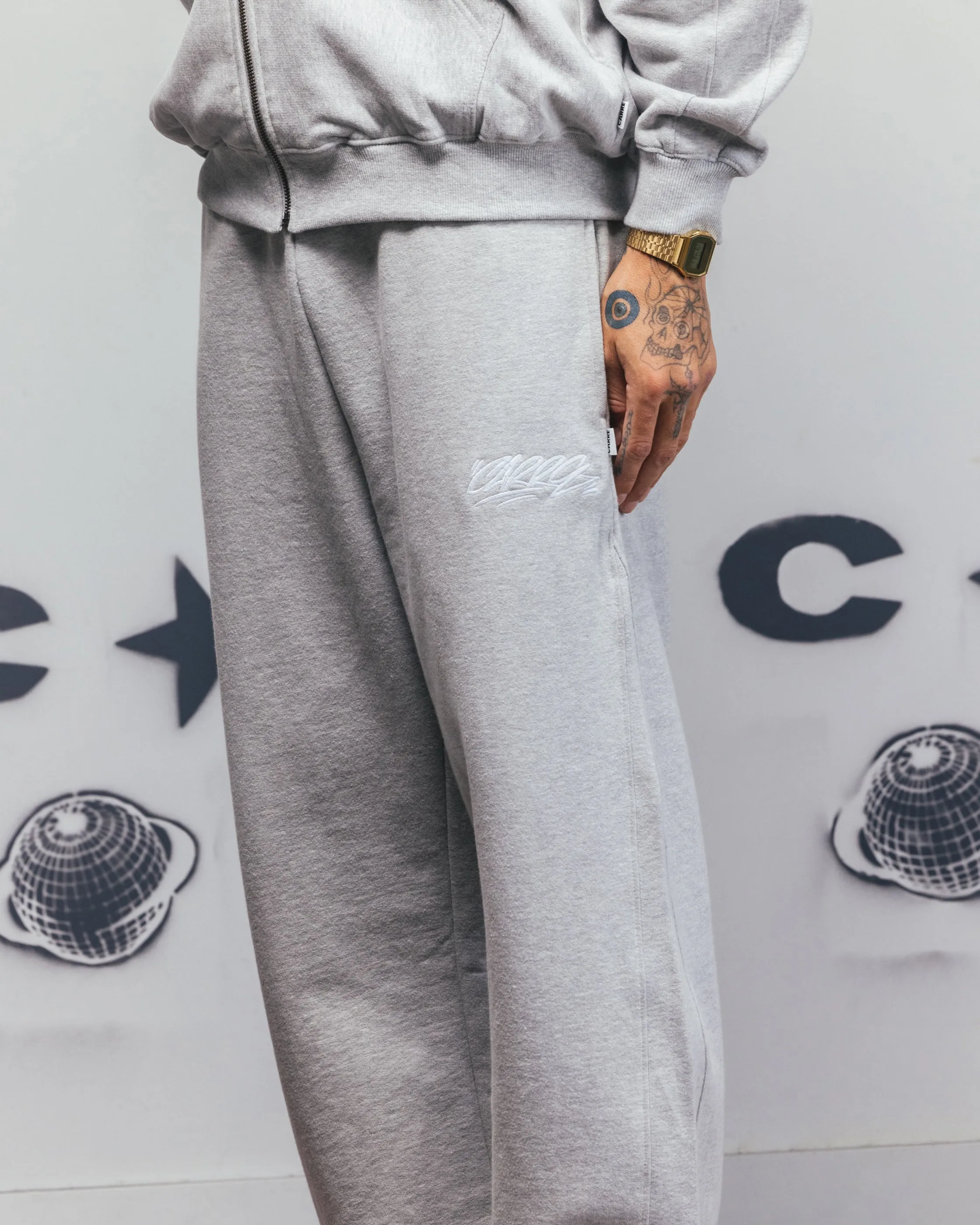 Carre Grit Trackpants Grey Marle