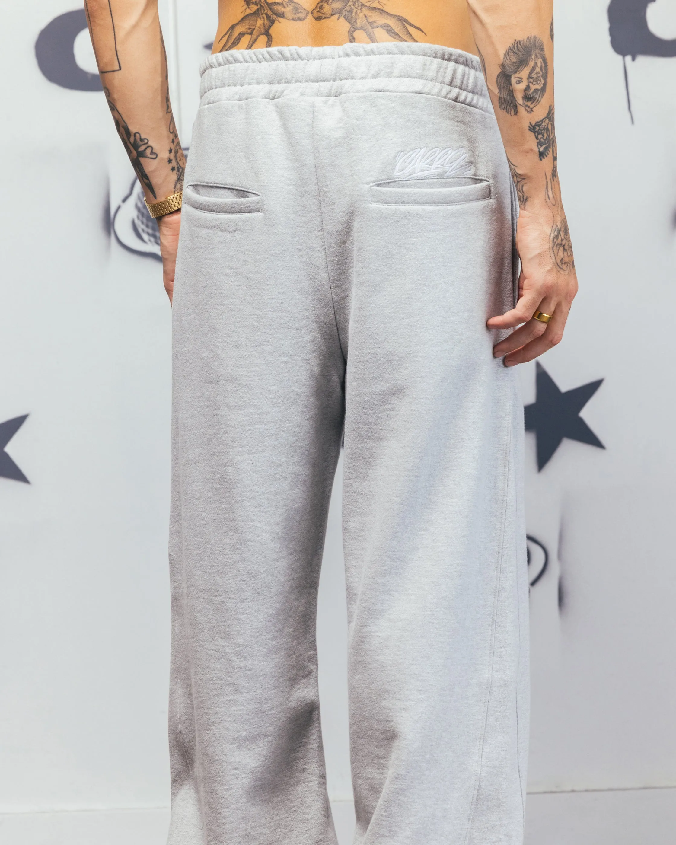 Carre Grit Trackpants Grey Marle