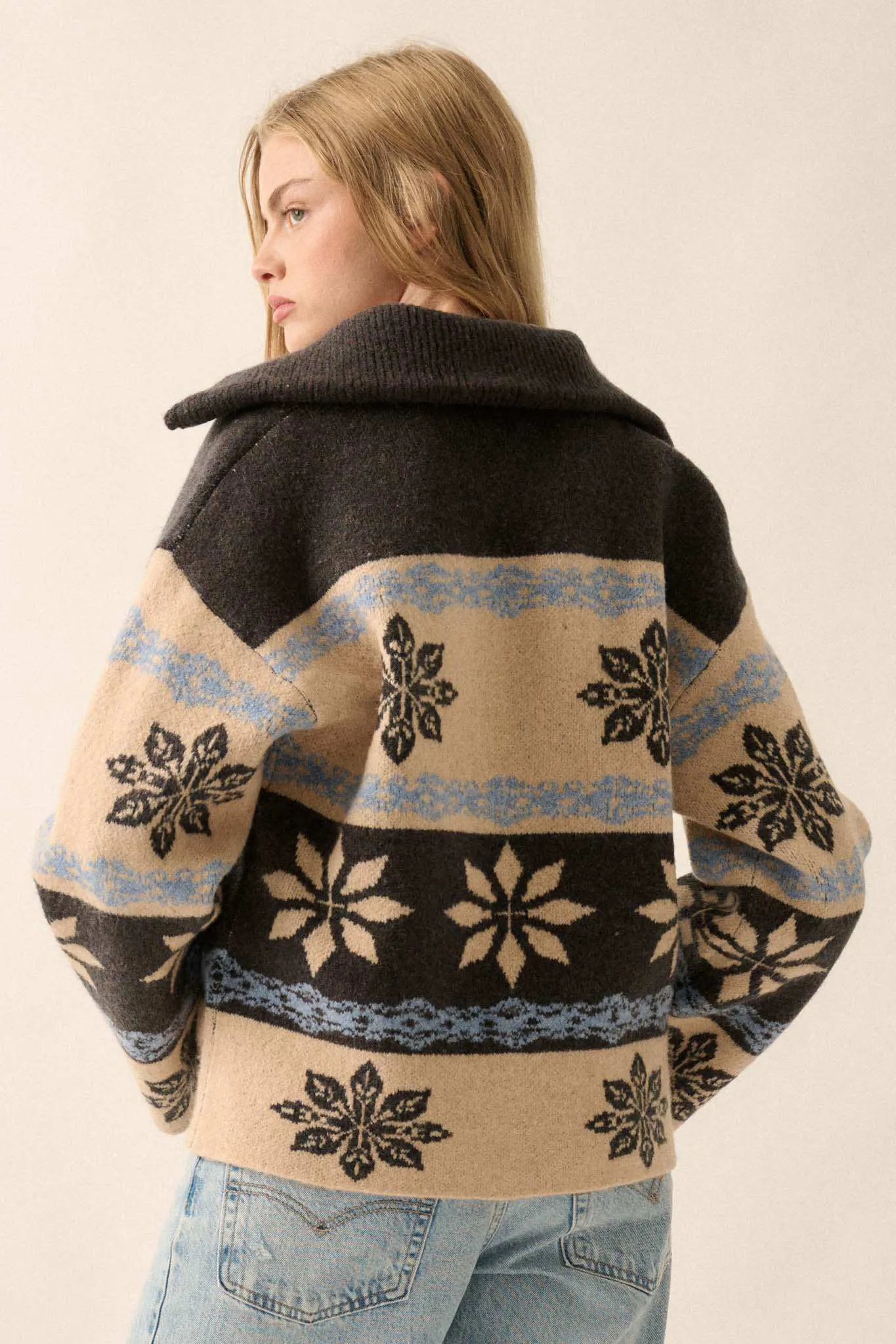 Cross-Country Collared Alpine Knit Sweater