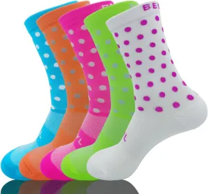 Cycling Socks, Men Women Athletic Crew Cycling Socks, Ankle Compression Sock MTB Road Bike Triathlon Climbing Running