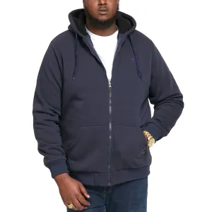 D555 Mens Joshua Big & Tall Sherpa Lined Full Zip Hoody - Navy