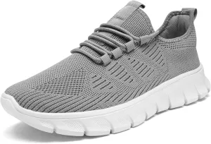 Damyuan Women's Grey Running Shoes, Mesh Tennis Sneakers, Slip On, Comfortable, Athletic, Gym, Summer, Casual, Workout Shoes