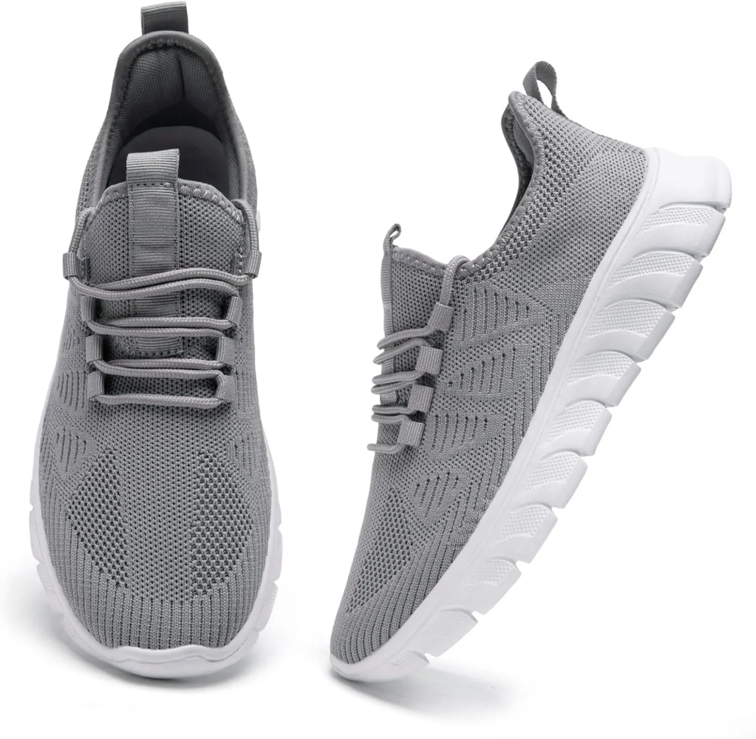 Damyuan Women's Grey Running Shoes, Mesh Tennis Sneakers, Slip On, Comfortable, Athletic, Gym, Summer, Casual, Workout Shoes