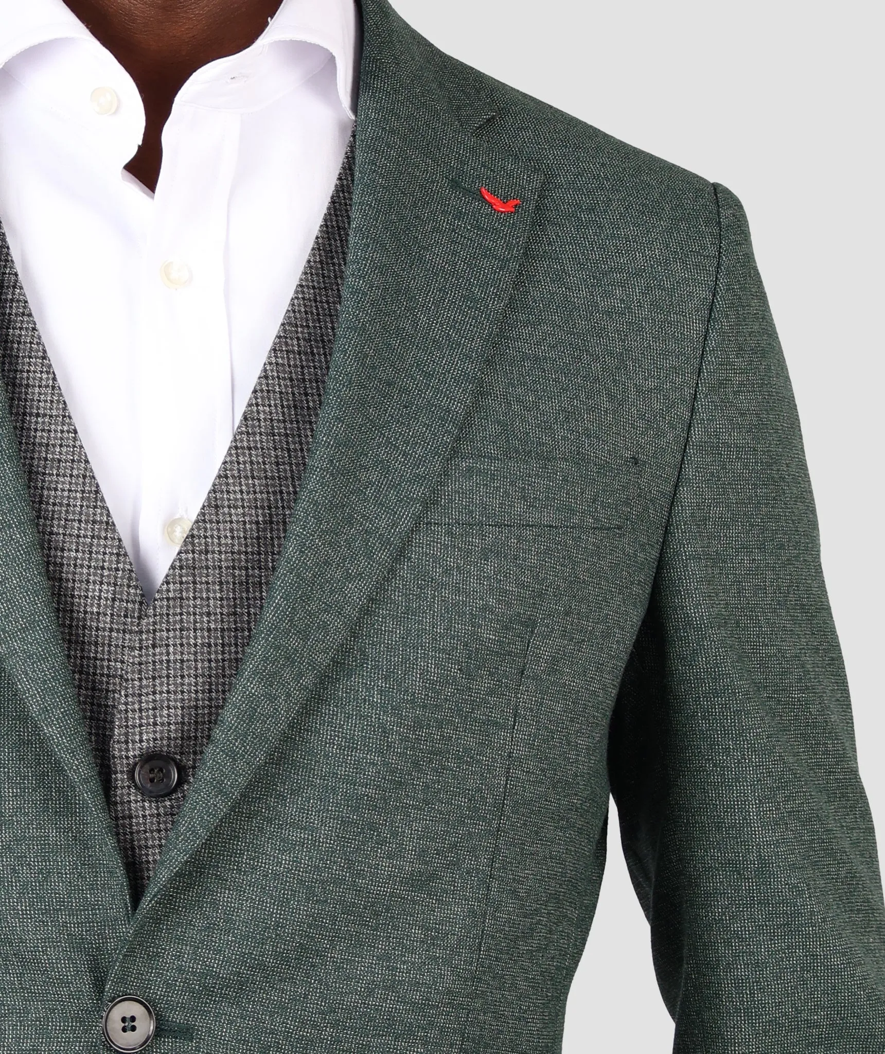 DS Damat Slim Fit Green 3 Pc Suit
