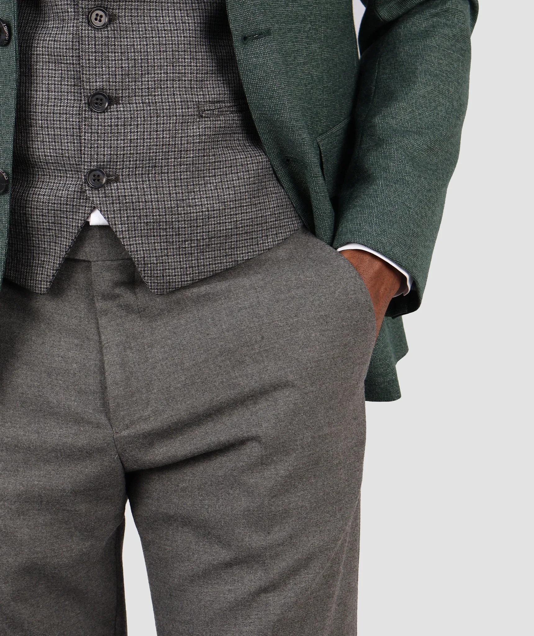 DS Damat Slim Fit Green 3 Pc Suit