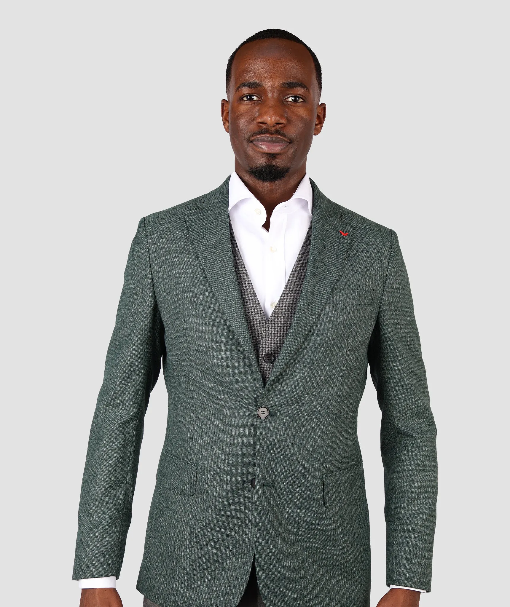 DS Damat Slim Fit Green 3 Pc Suit