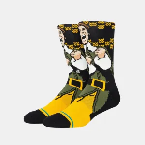 Elf Smilings My Favorite Crew Socks (Black)