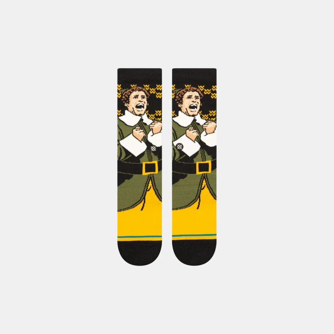 Elf Smilings My Favorite Crew Socks (Black)