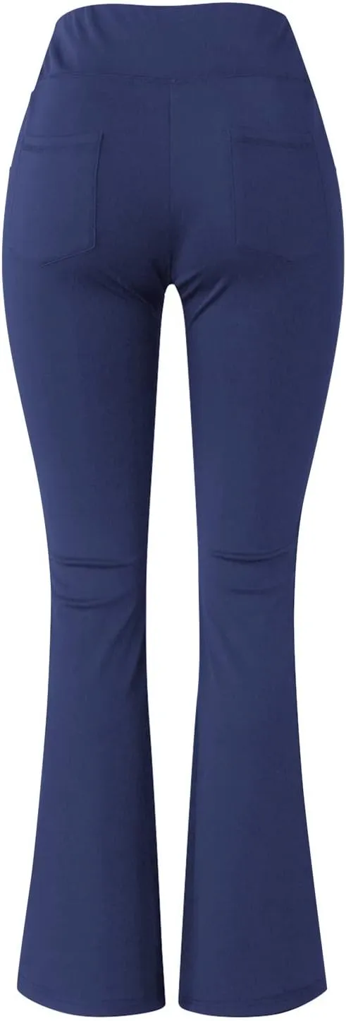 Flare Leggings for Women Short Length 25 Wide Trousers Straight Leg Pilates High Bootcut Yoga Pants for Women