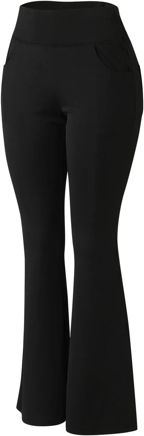 Flare Leggings for Women Short Length 25 Wide Trousers Straight Leg Pilates High Bootcut Yoga Pants for Women