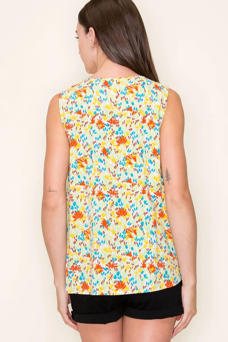 Floral Sleeveless Top