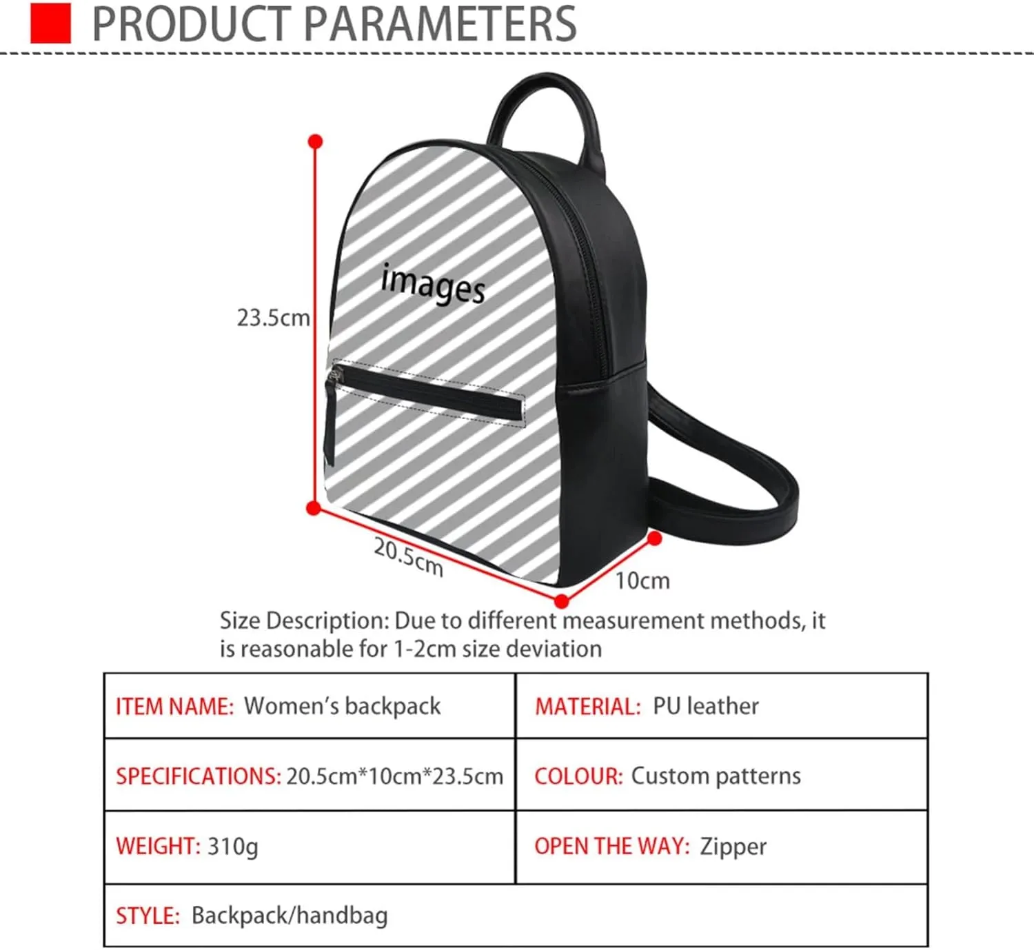 Forchrinse American Flag Mini Backpack Small Backpack Purse Satchel Top-Handle Shoulder Bag for Women Girls