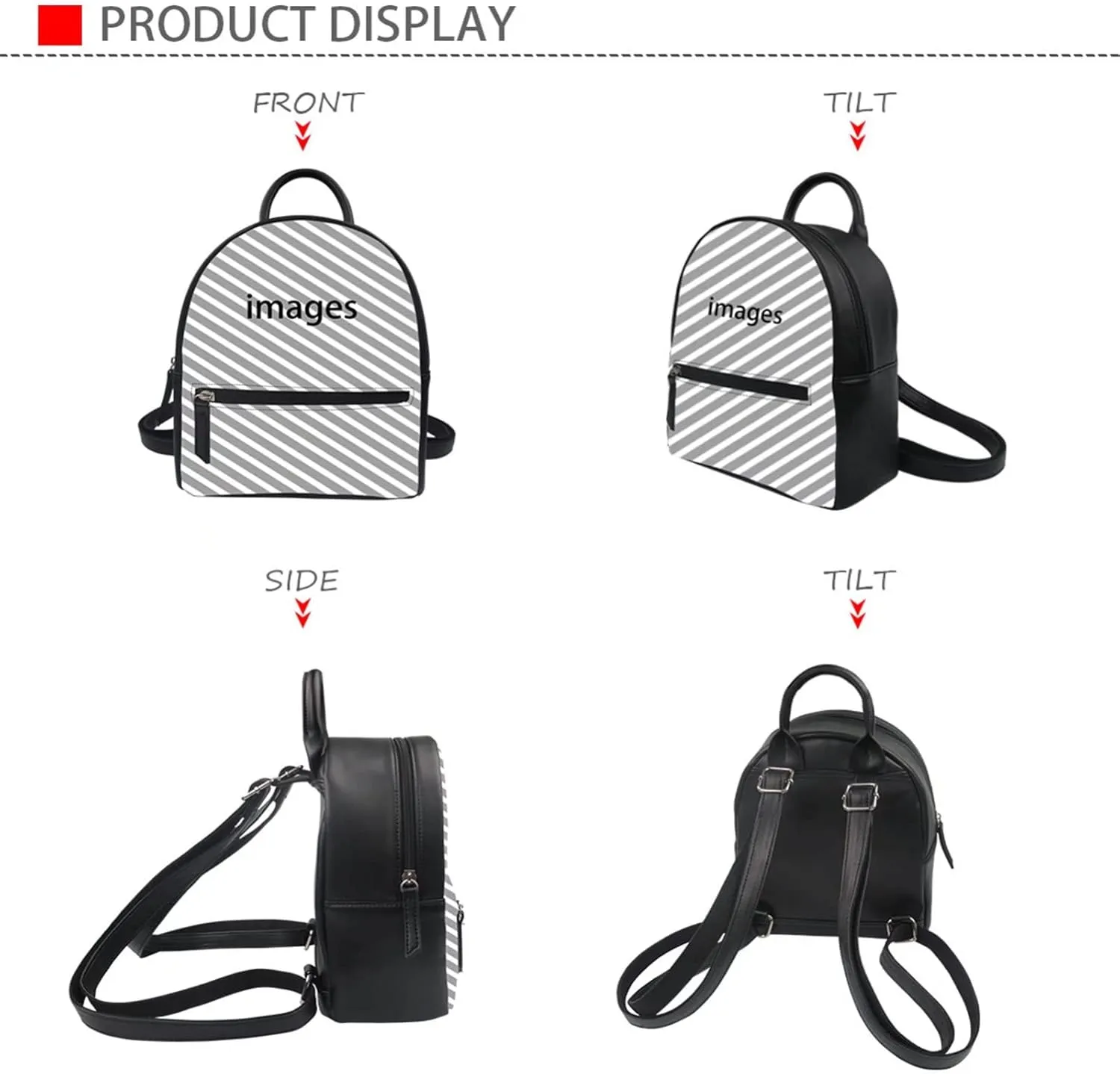 Forchrinse American Flag Mini Backpack Small Backpack Purse Satchel Top-Handle Shoulder Bag for Women Girls