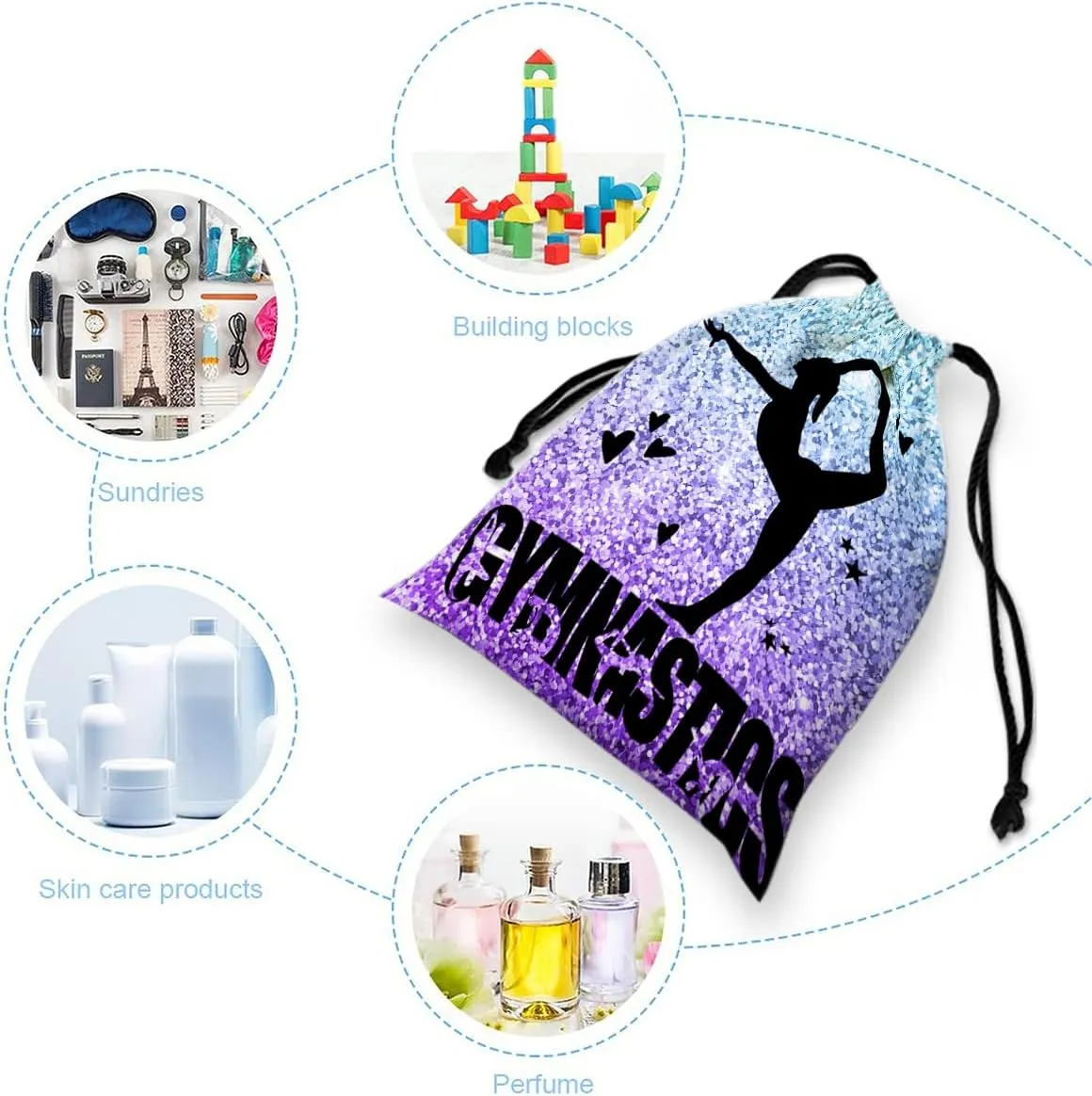 Gymnastics Drawstring Grip Bags Small Drawstring Bag Waterproof Gym Storage Pouch For Holding Gymnastics Grips