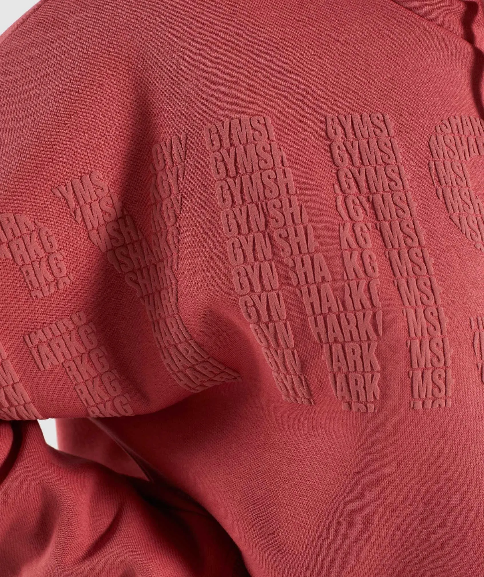 Gymshark Repeat Print Crop Pullover - Rose Brick