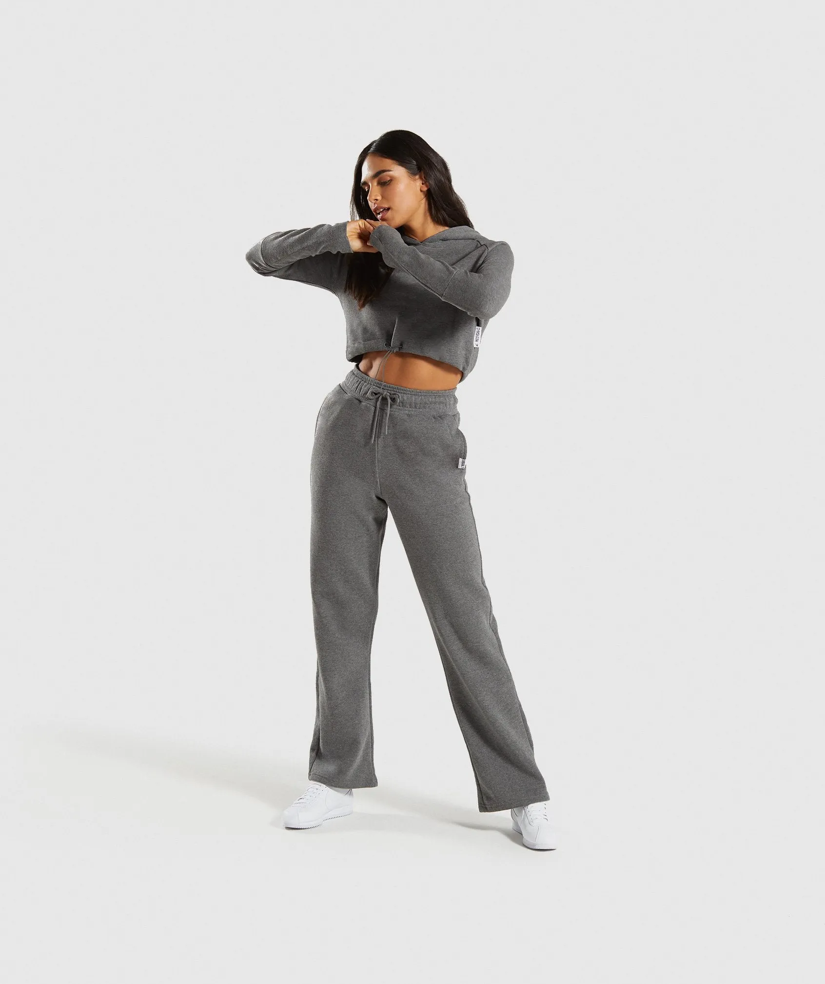 Gymshark Slounge Drawcord Hoodie - Charcoal Marl