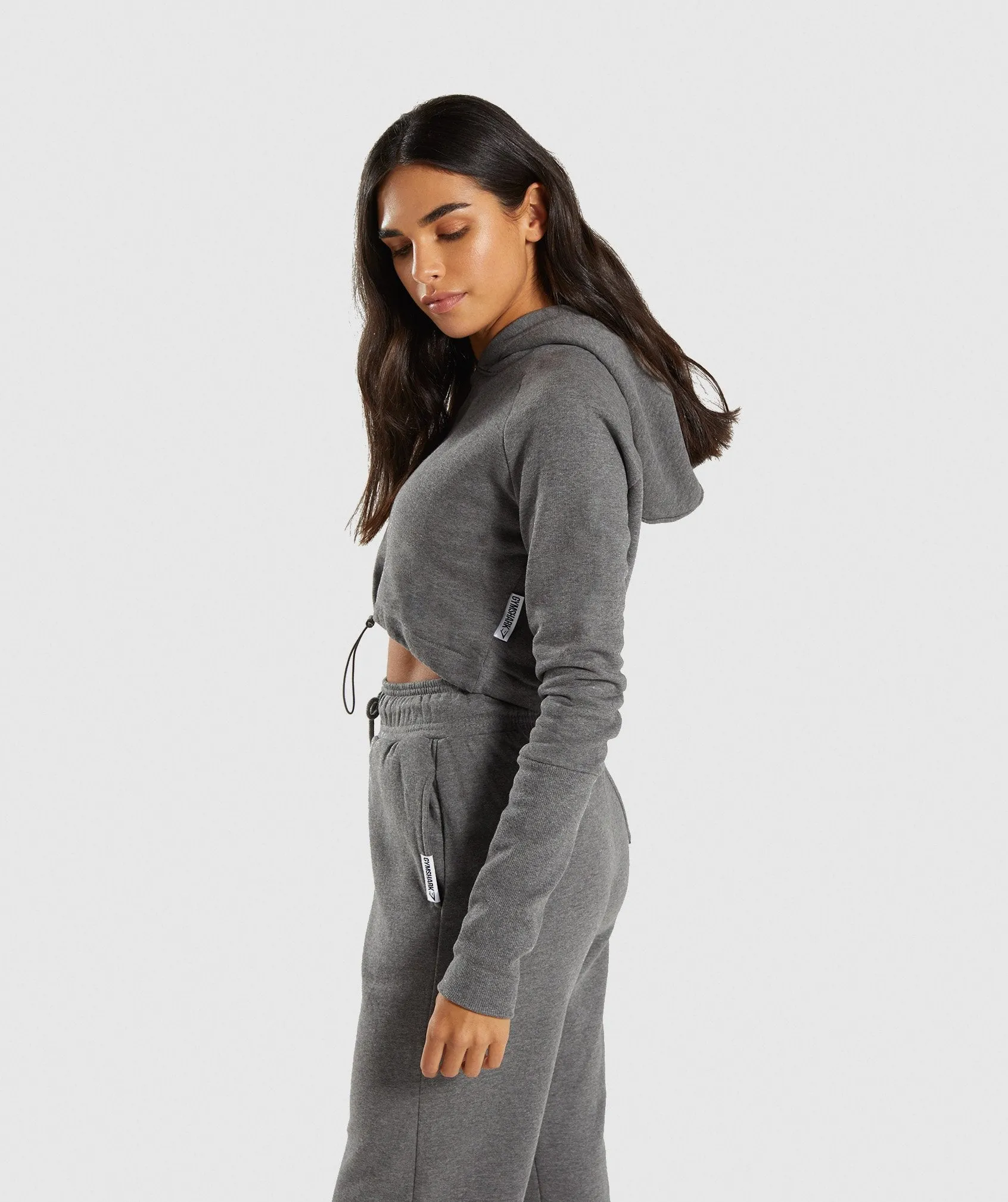 Gymshark Slounge Drawcord Hoodie - Charcoal Marl