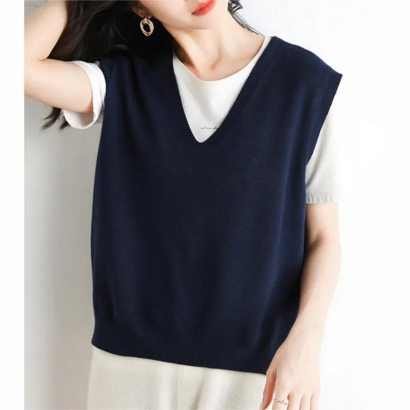 Hot Sale 60% offWomen's Ultra-Soft V-Neck Knit Vest
