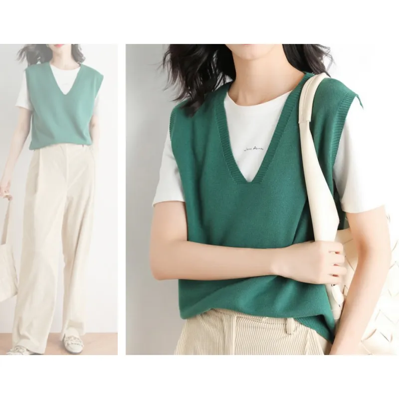 Hot Sale 60% offWomen's Ultra-Soft V-Neck Knit Vest
