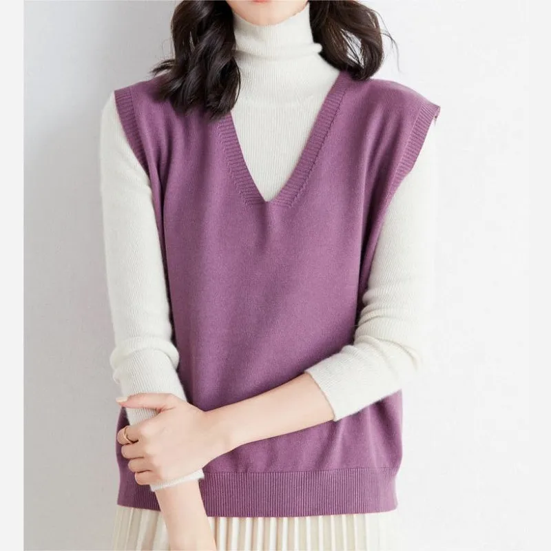 Hot Sale 60% offWomen's Ultra-Soft V-Neck Knit Vest