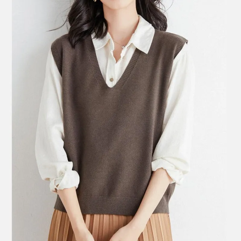 Hot Sale 60% offWomen's Ultra-Soft V-Neck Knit Vest