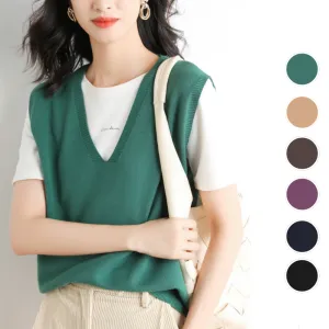 Hot Sale 60% offWomen's Ultra-Soft V-Neck Knit Vest