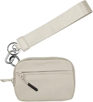 keychains Wristlet Wallet - Compact Wristlet Wallet, Keyring Wristlet Purse | keychains Zip Bag, Waterproof Nylon Credit Card Wallet, Compact Zipper Card Case with Hand Strap for Women Men Kids