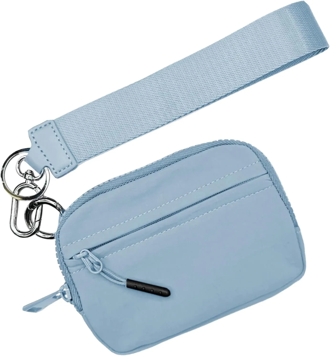keychains Wristlet Wallet - Compact Wristlet Wallet, Keyring Wristlet Purse | keychains Zip Bag, Waterproof Nylon Credit Card Wallet, Compact Zipper Card Case with Hand Strap for Women Men Kids